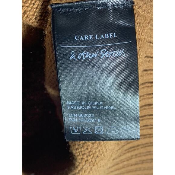 PARIS ATELIER & OTHER STORIES Women's Dark Brown Wool/Cotton Sweater Vest SZ XS - Picture 7 of 9